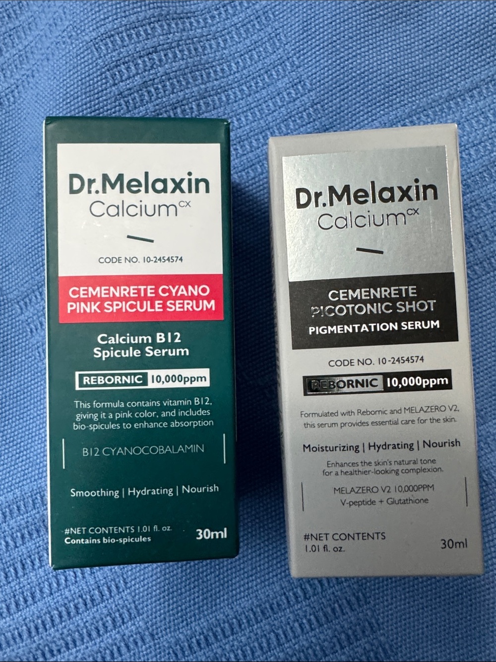 New Dr. Melaxin Pink Spicule Serum & Calcium B12 Smoothing Serum (30ml)